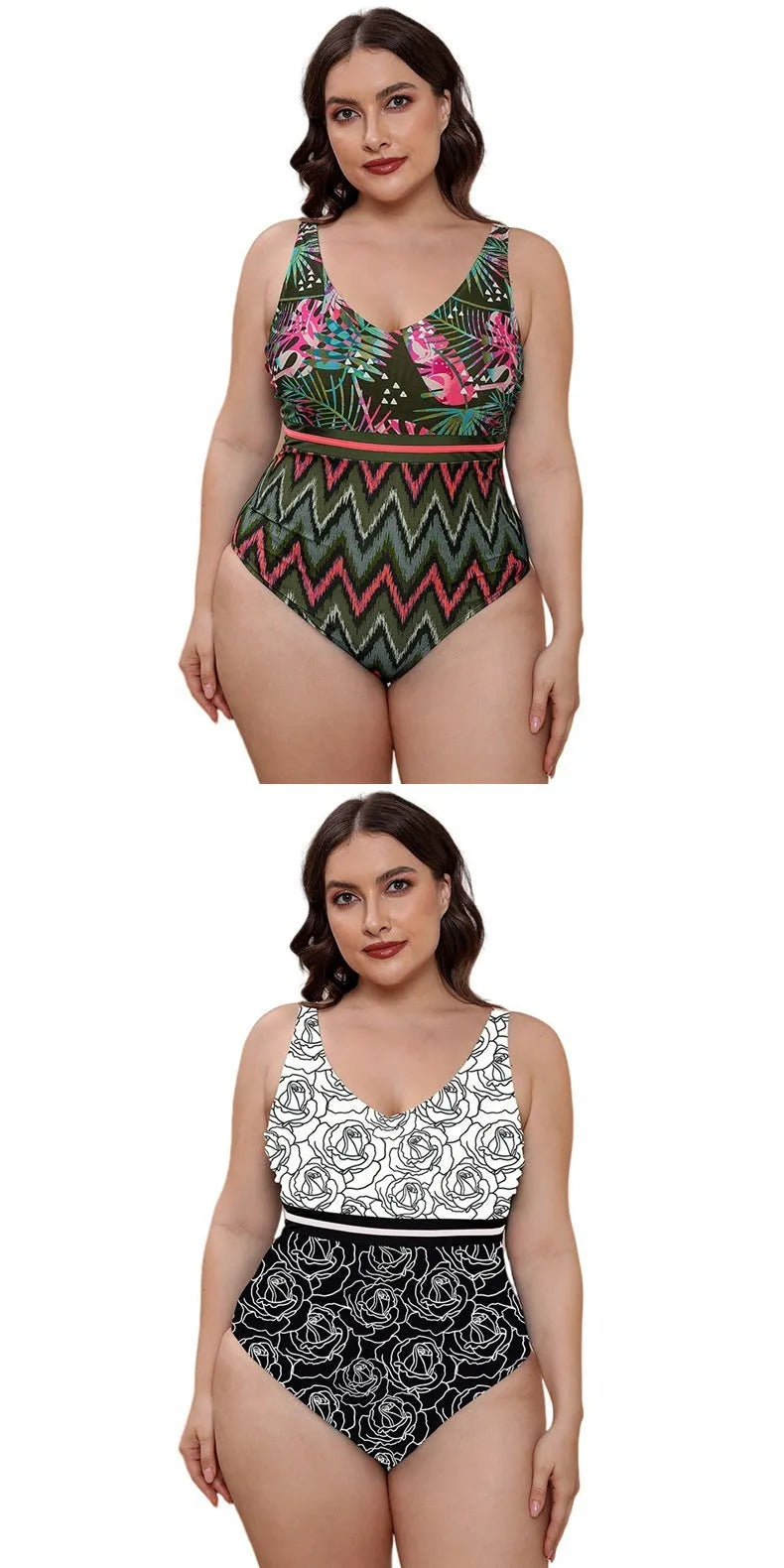 Blue striped one-piece swimsuit with spaghetti straps for women on a mannequin.