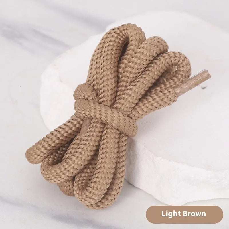 Oval shoelace adapter rope in multiple colours showing length options from 120cm to 160cm.