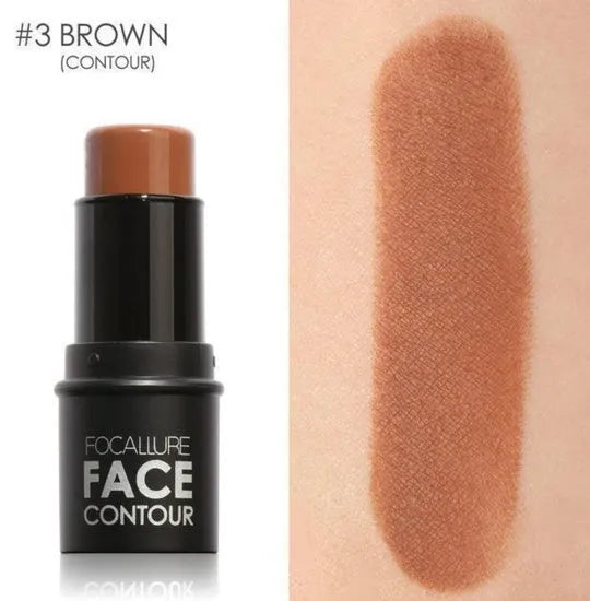 Face contour highlighter compact with four colour shade options labelled A, B, C, and D