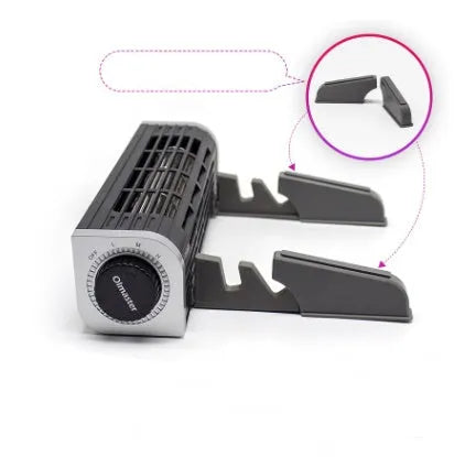 Black notebook cooling pad with USB cable for laptop heat management