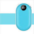 Compact rechargeable hand warmer and power bank in multiple colour options including digital display models.