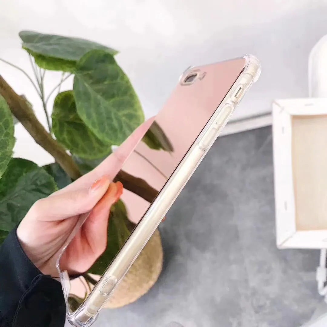 Mirror finish TPU protective phone case for iPhone in various colours