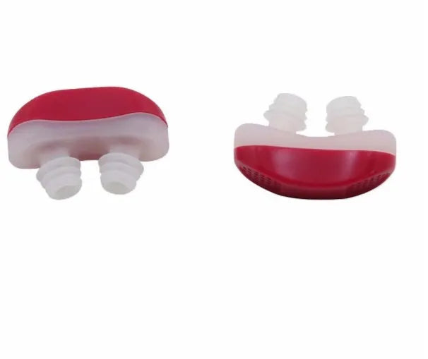 Anti snoring nasal clip made of ABS and silicone in blue white and red colours