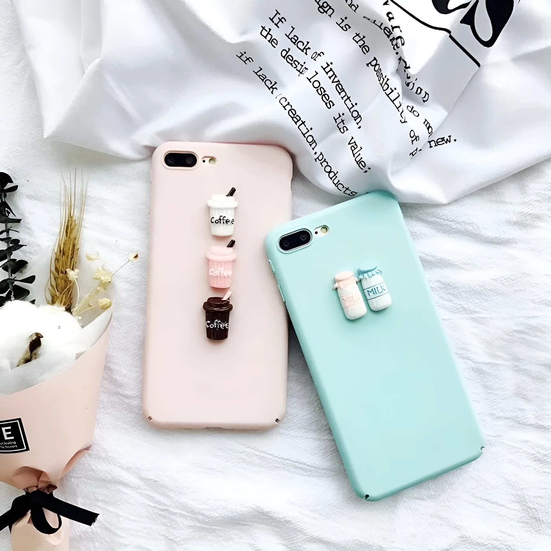 Soft silicone iPhone case with 3D cartoon cat design in blue colour
