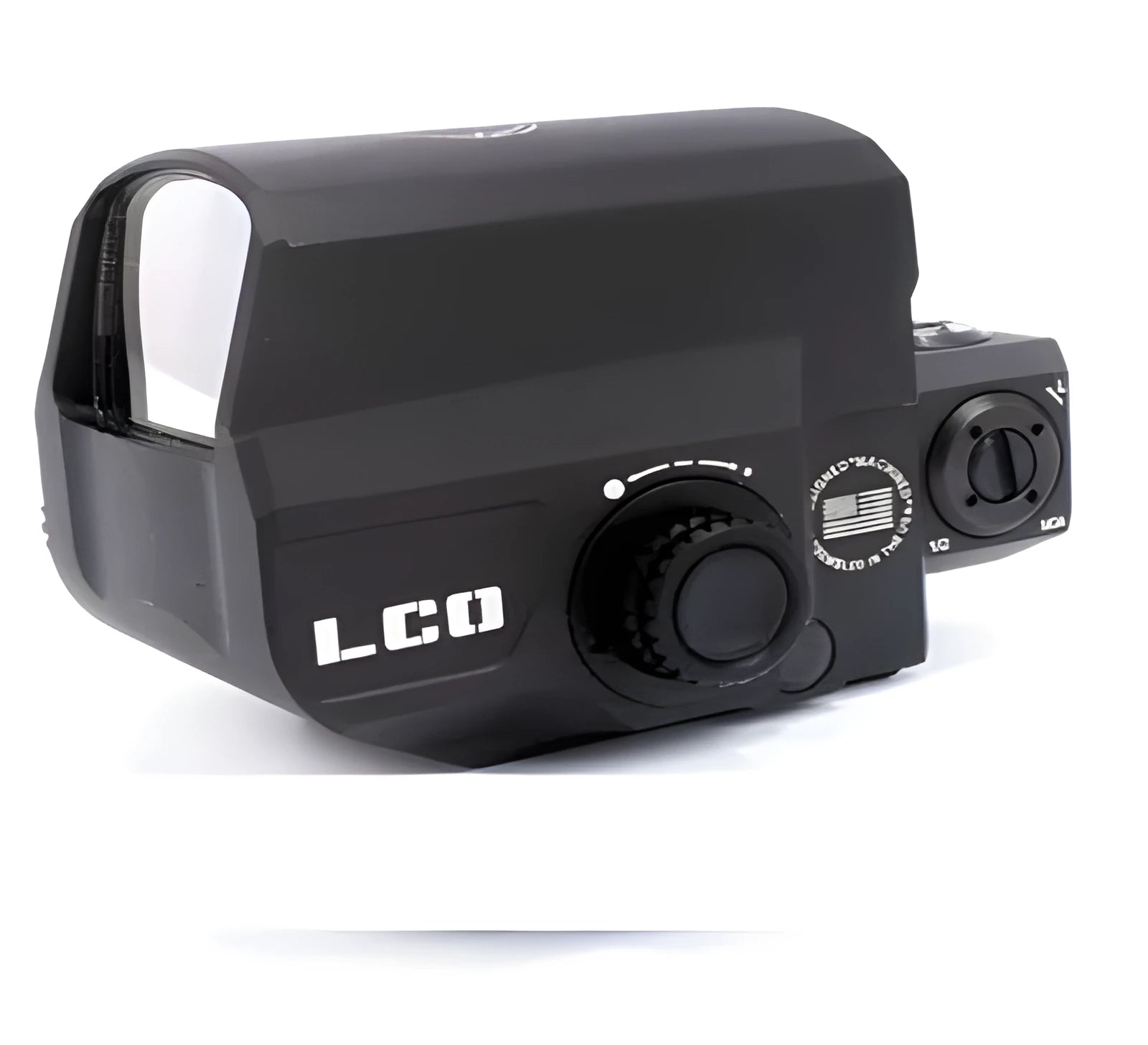 LCO tactical red dot sight with 20mm rail mount on aluminium housing