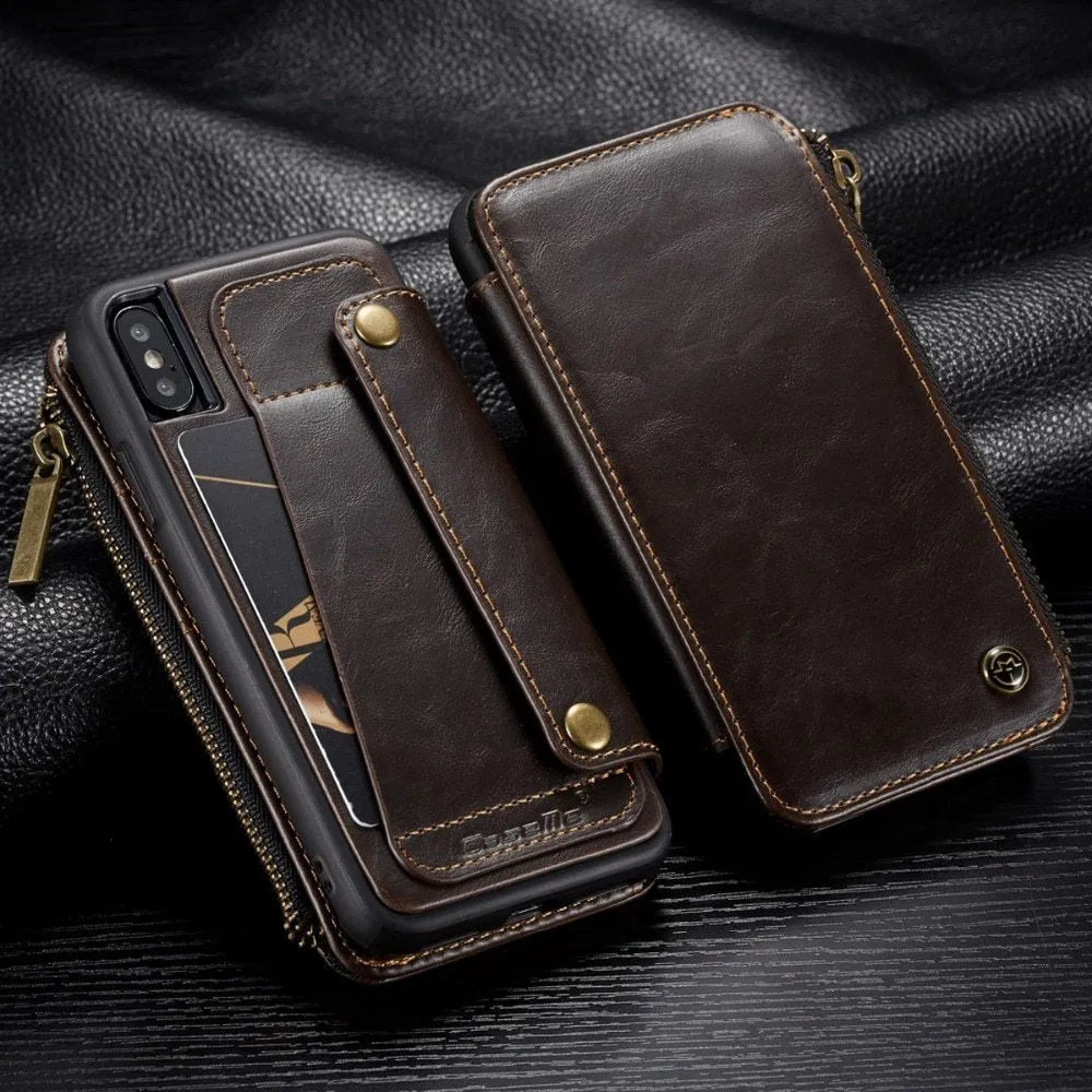 Leather flip phone case for Samsung Galaxy Note 9 in black, brown and red colours