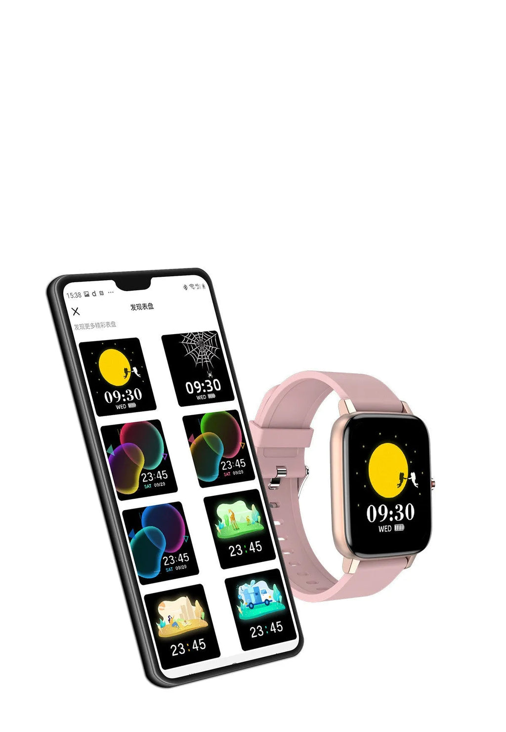 H80 sports smartwatch with colour screen and silicone strap showing health monitoring functions