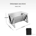 Large stainless steel folding barbecue oven with storage bag for 1-2 people