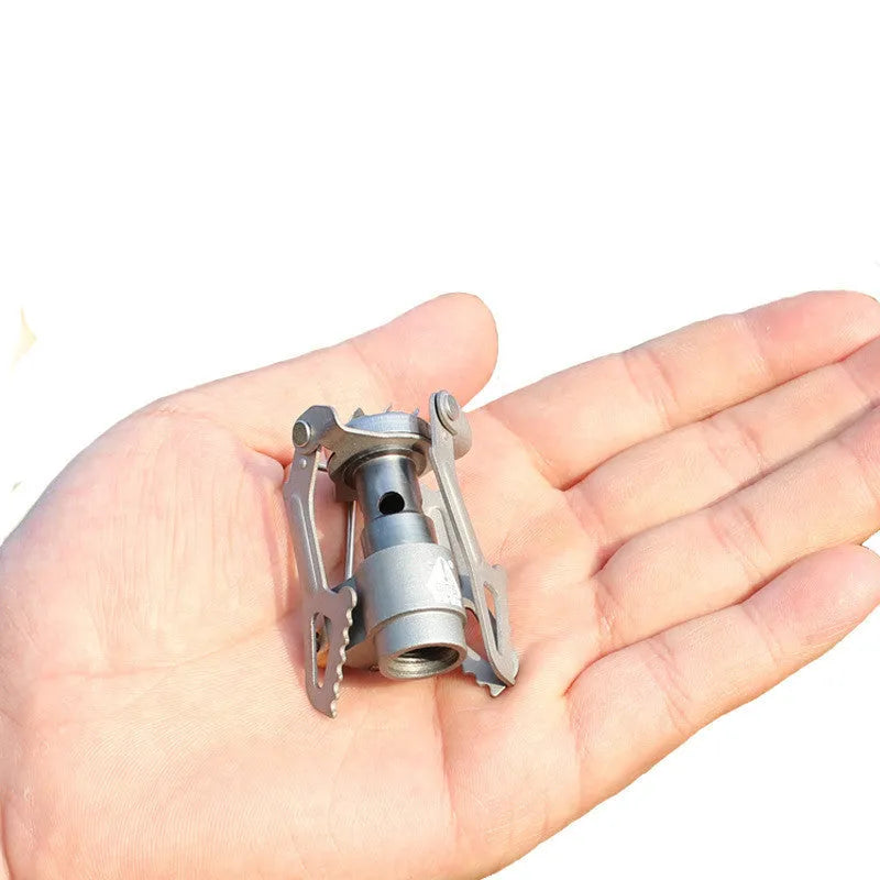 Portable one-piece propane camping stove for outdoor use