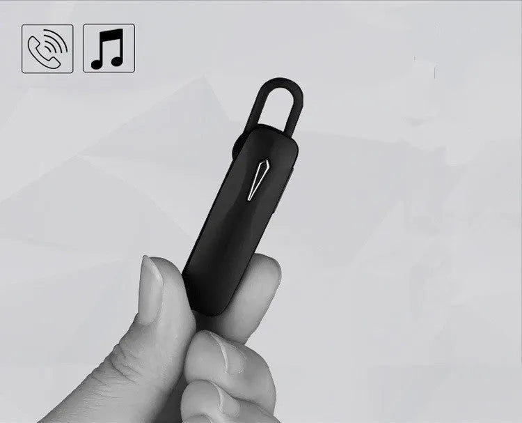 M163 wireless Bluetooth car headset for hands-free driving in black and white colour options