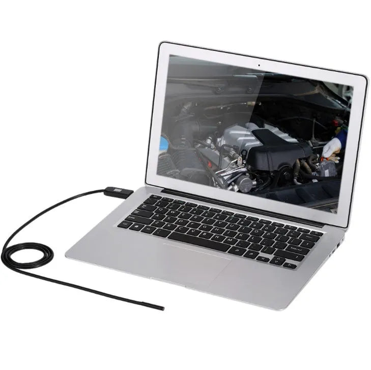 OWSOO USB endoscope camera with 5 metre cable, 6 LED lights, and magnet hook accessories