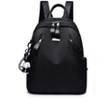 Medium Oxford cloth rucksack in black with internal phone and ID compartments