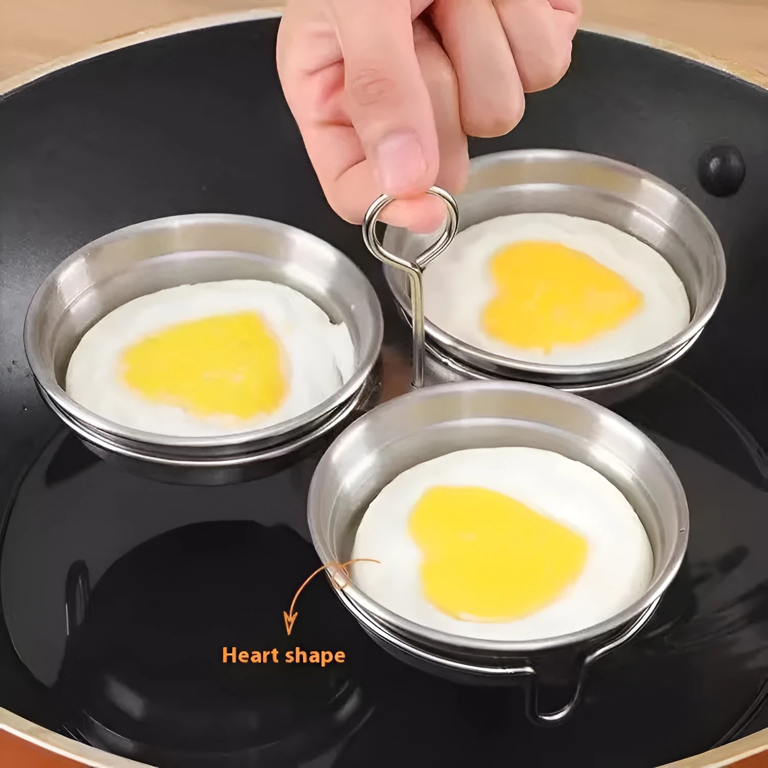 Household mini egg steamer in heart shape and round shape made of stainless steel