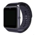 Black smart watch with 1.54 inch HD touch screen and silicone strap on a wrist.