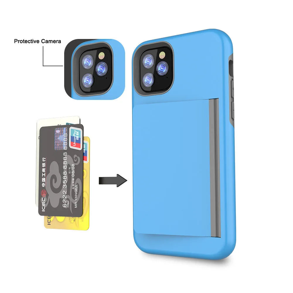 Black hard back cover case fitted on an iPhone 11 Pro Max, showing slim profile and solid colour design.