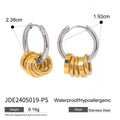 Stainless steel ins style earrings with electroplated finish in JDE2405019 colour.