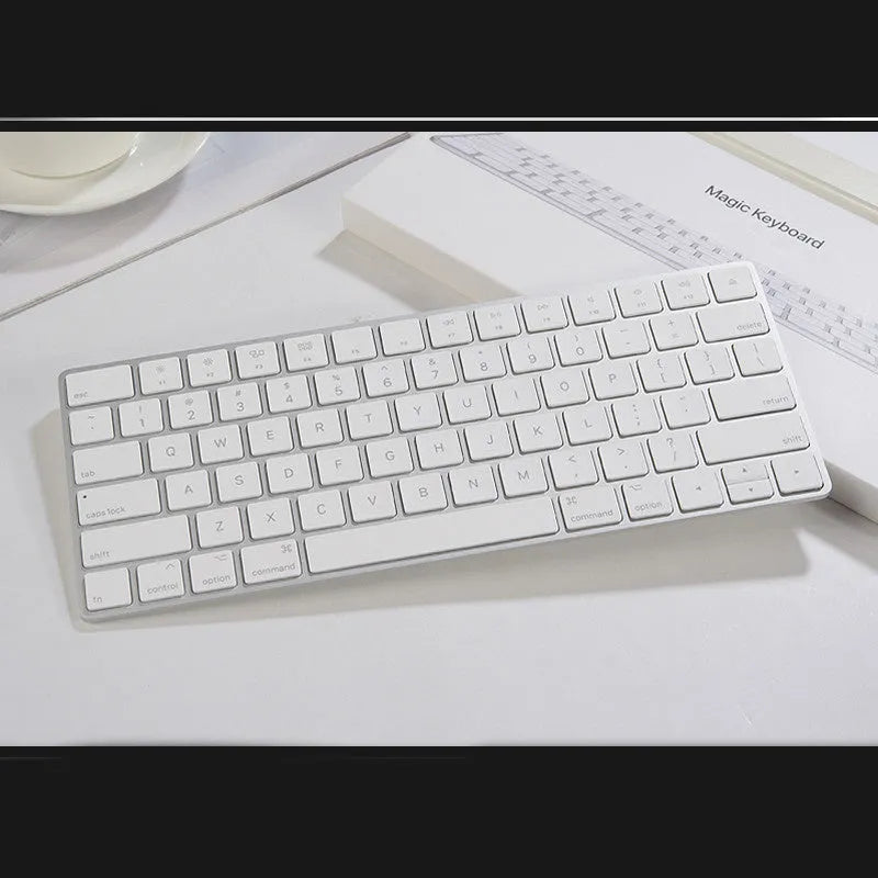 Apple Bluetooth wireless keyboard G6 with white ultra-thin metal casing