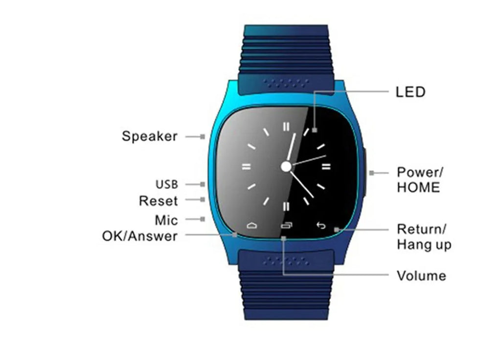 A black Bluetooth sports watch with a digital display, shown on a wrist.