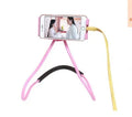 Universal flexible neck phone holder with 360-degree rotating clamp in multiple colours