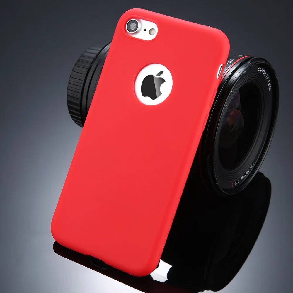 Soft silicone TPU iPhone case in candy colours for multiple iPhone models
