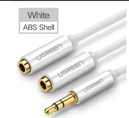 20cm long 3.5mm earphone replacement cable with gold-plated plugs and TPE outer jacket