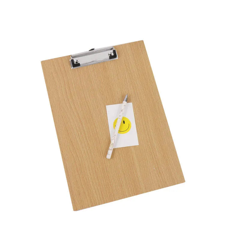 A4 hard wood clipboard folder board with metal clip and hanging hole, 22.5 by 31.5 cm
