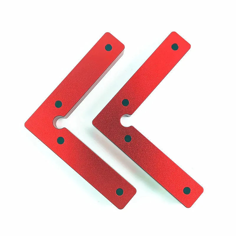 Aluminium alloy 90 degree right angle positioning block for woodworking with scale markings