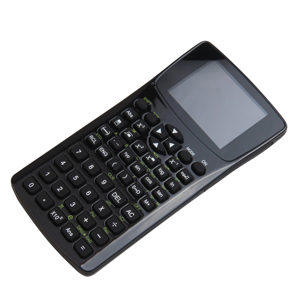 Black multifunctional e-book reader with 2.8cm screen showing multilingual interface and attached carrying strap