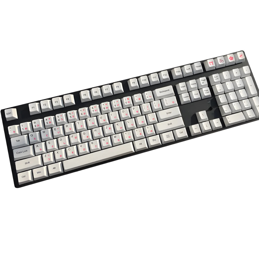 Set of heat sublimation keycaps in Japanese layout on PBT plastic for mechanical keyboards