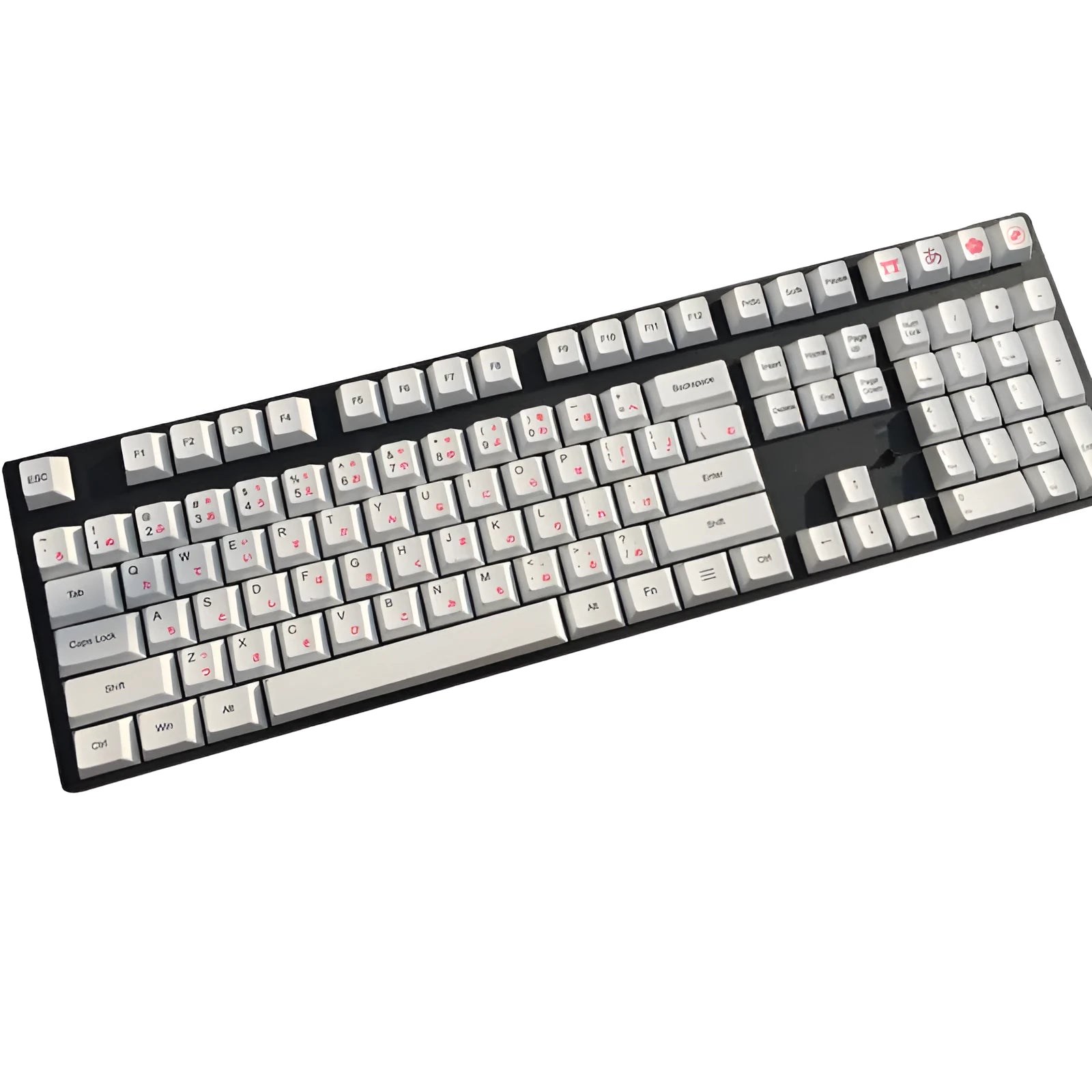Set of heat sublimation keycaps in Japanese layout on PBT plastic for mechanical keyboards