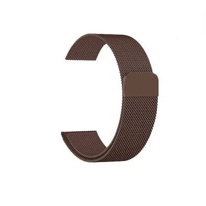 Stainless steel watch strap in silver, shown with measurements for 38mm/42mm cases and 22mm/24mm lugs.