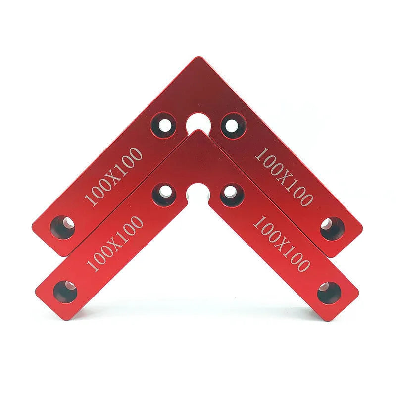 Aluminium alloy 90 degree right angle positioning block for woodworking with scale markings