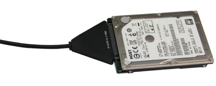 Black USB 3.0 to SATA 7+15 pin interface hard drive external adapter cable