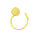 Colourful cat toy ball with rope handle and internal bell in 6cm or 3cm sizes