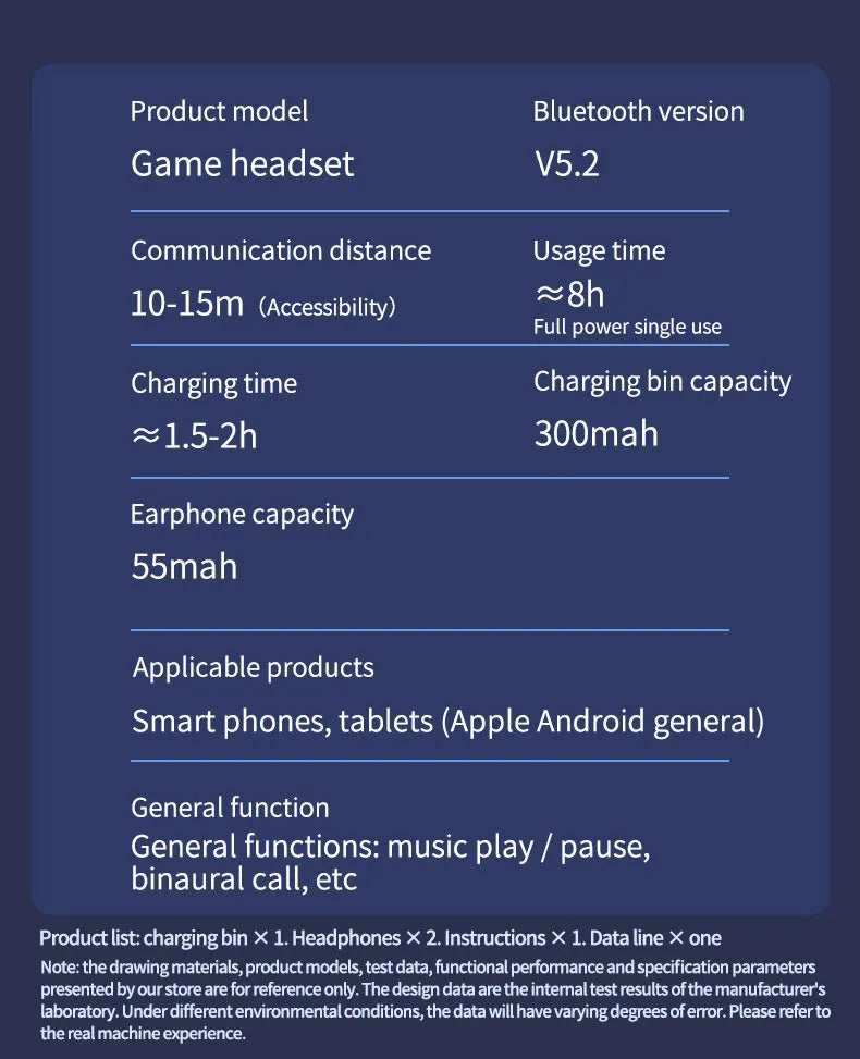 Black N35 wireless Bluetooth in-ear gaming headset with 10-metre range