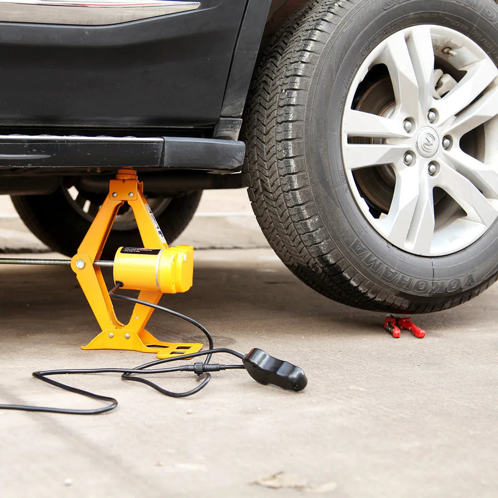 TY002 style electric hydraulic jack kit with 2-tonne capacity and 120-350mm height range