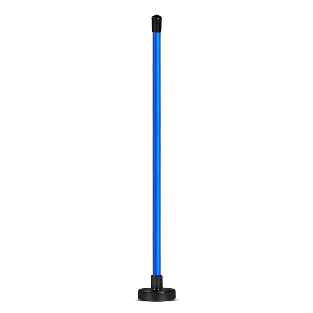 Magnetic baseball bar golf swing trainer in aluminium alloy construction showing blue and red colour options