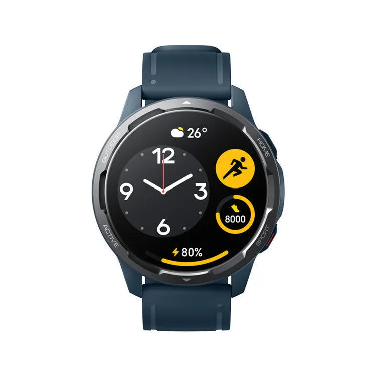 Dual band GPS smart watch with 1.43-inch touch screen on silicone wrist strap