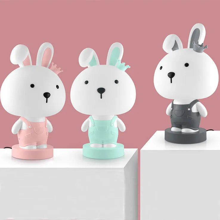 Animal table lamp with cartoon animal shade and LED light source