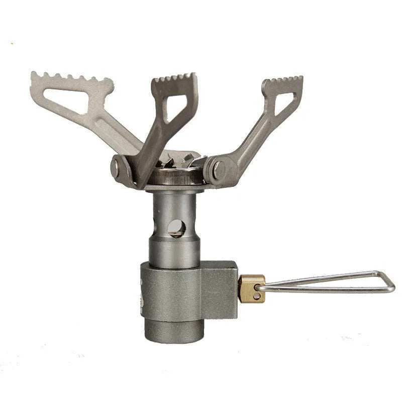 Portable one-piece propane camping stove for outdoor use