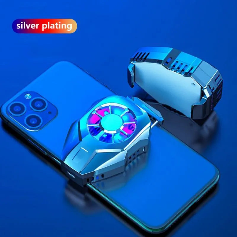 Mini mobile phone cooler in black with USB interface for smartphones