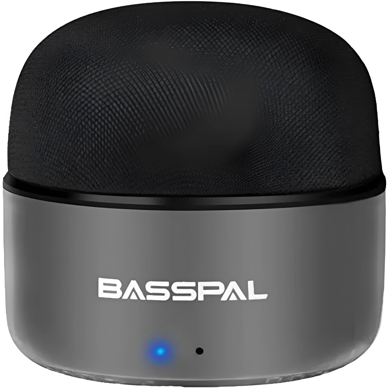 Black waterproof mini Bluetooth speaker showing button controls and compact portable design