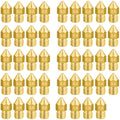 Close-up of a brass MK8 3D printer nozzle with M6 thread and 1.75mm input diameter