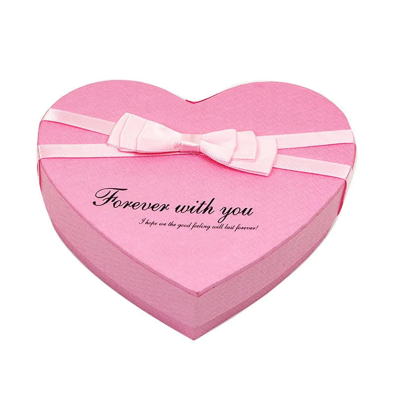Handmade soap flower rose gift box with bear in pink, presented in a gift box