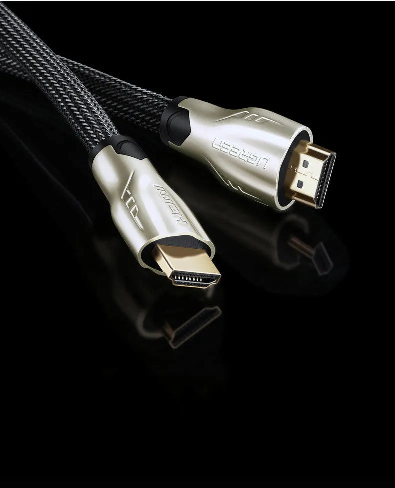 5 metre long black HDMI cable with gold-plated connectors, shown coiled.