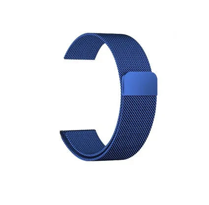 Stainless steel watch strap in silver, shown with measurements for 38mm/42mm cases and 22mm/24mm lugs.
