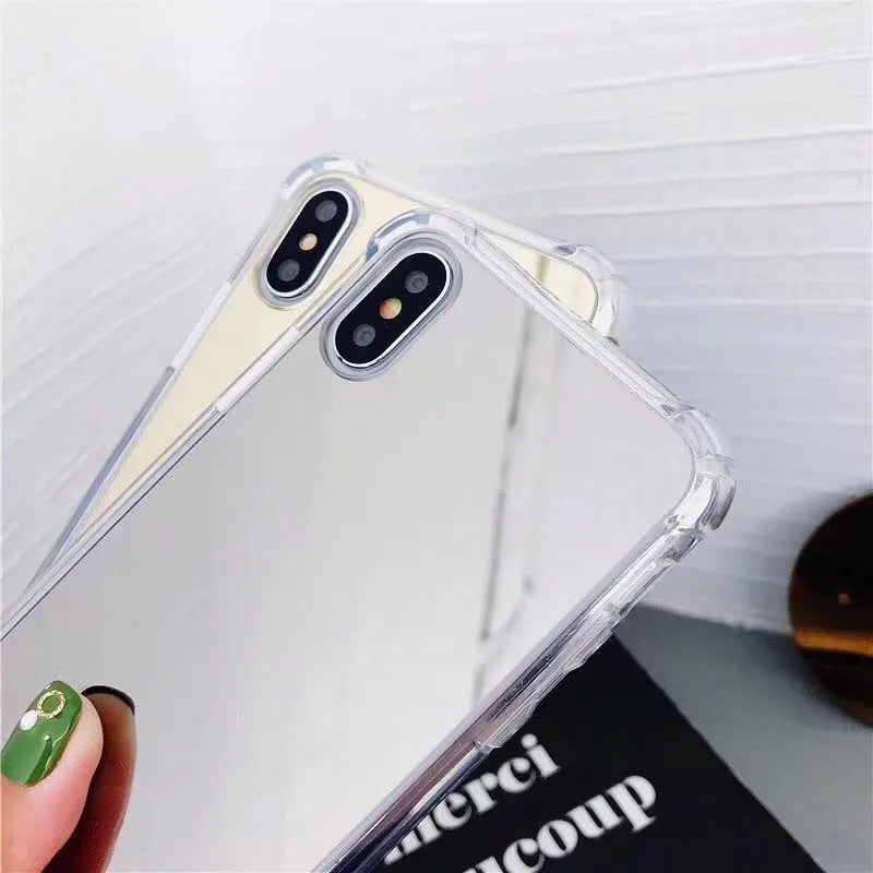 Mirror finish TPU protective phone case for iPhone in various colours