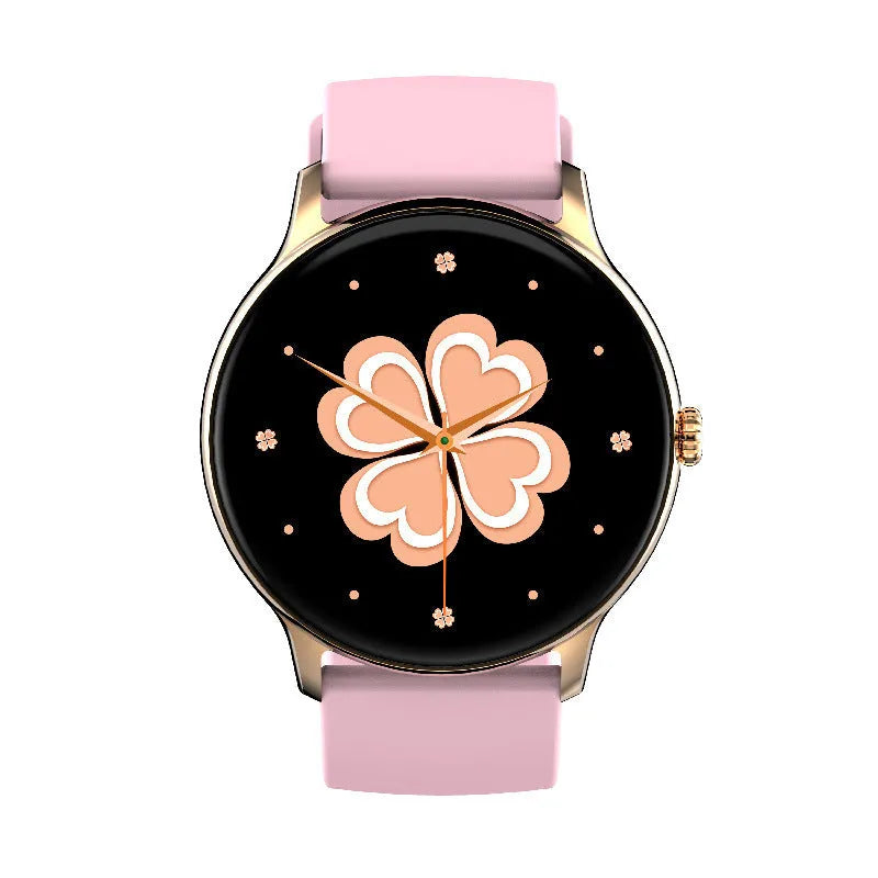 Bluetooth sports watch with blood pressure monitoring on black silicone wristband