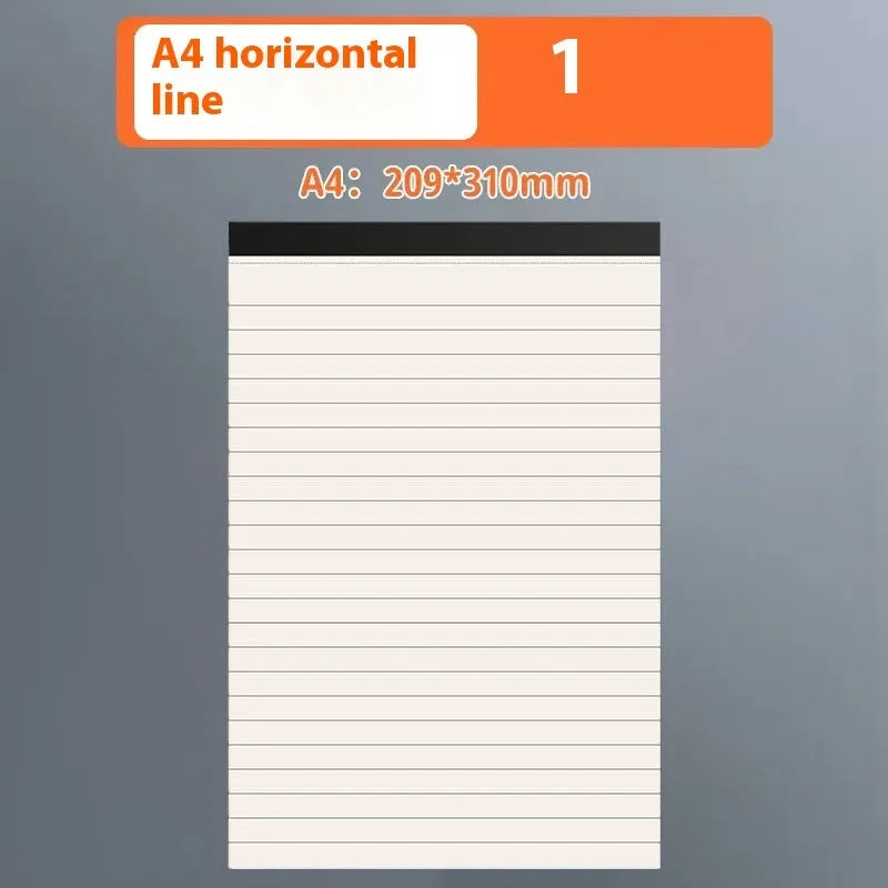 Writing pads in A4 A5 B5 sizes with 80 sheets, available in lines grid or blank page styles