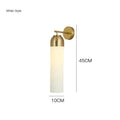 Nordic modern minimalist glass wall lamp with E27 holder in blue, amber, transparent, smoke grey, or milky white.